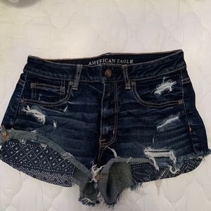 High Rise American Eagle Dark Blue Shorts